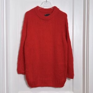 ASOS DESIGN chunky oversized sweater in red US 2